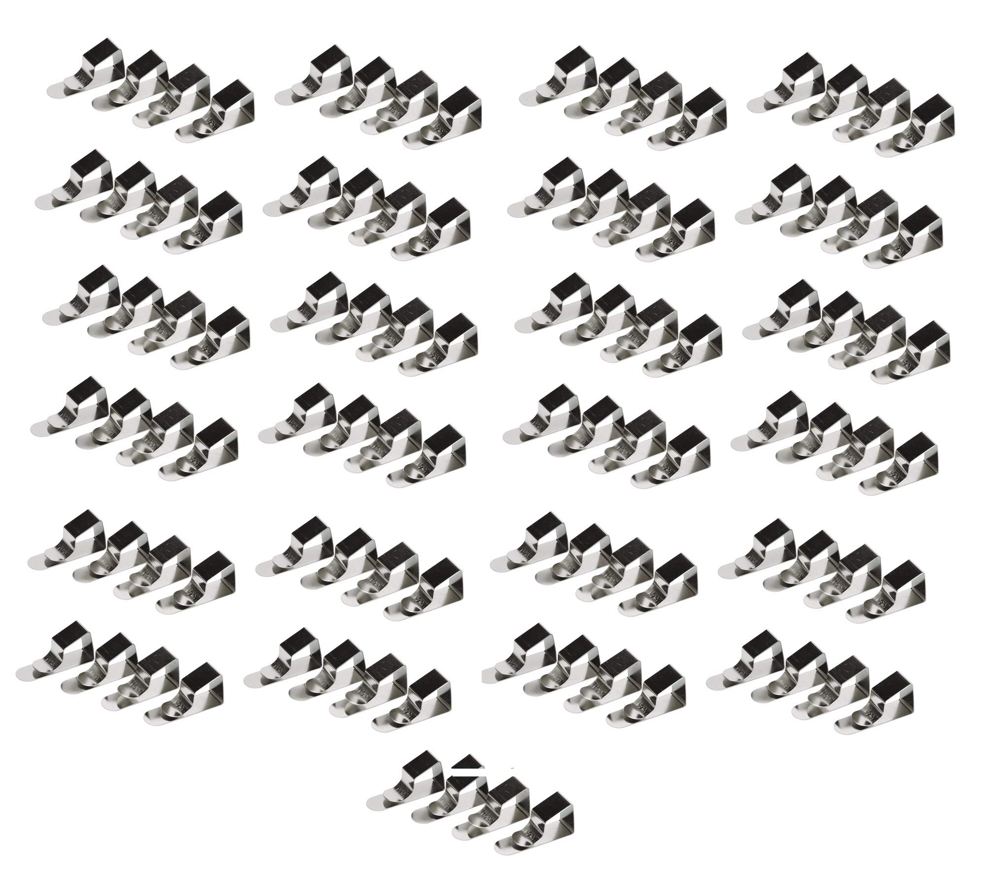 Table Clips Drawing Board Clips Easel Clips Cloth Holders Art Paper Clamps Silver Metal Steel Clip For Artists Drawing Board Boards Restaurant Tables Up To 25mm / 1 Inch Thick (Pack Of 100)
