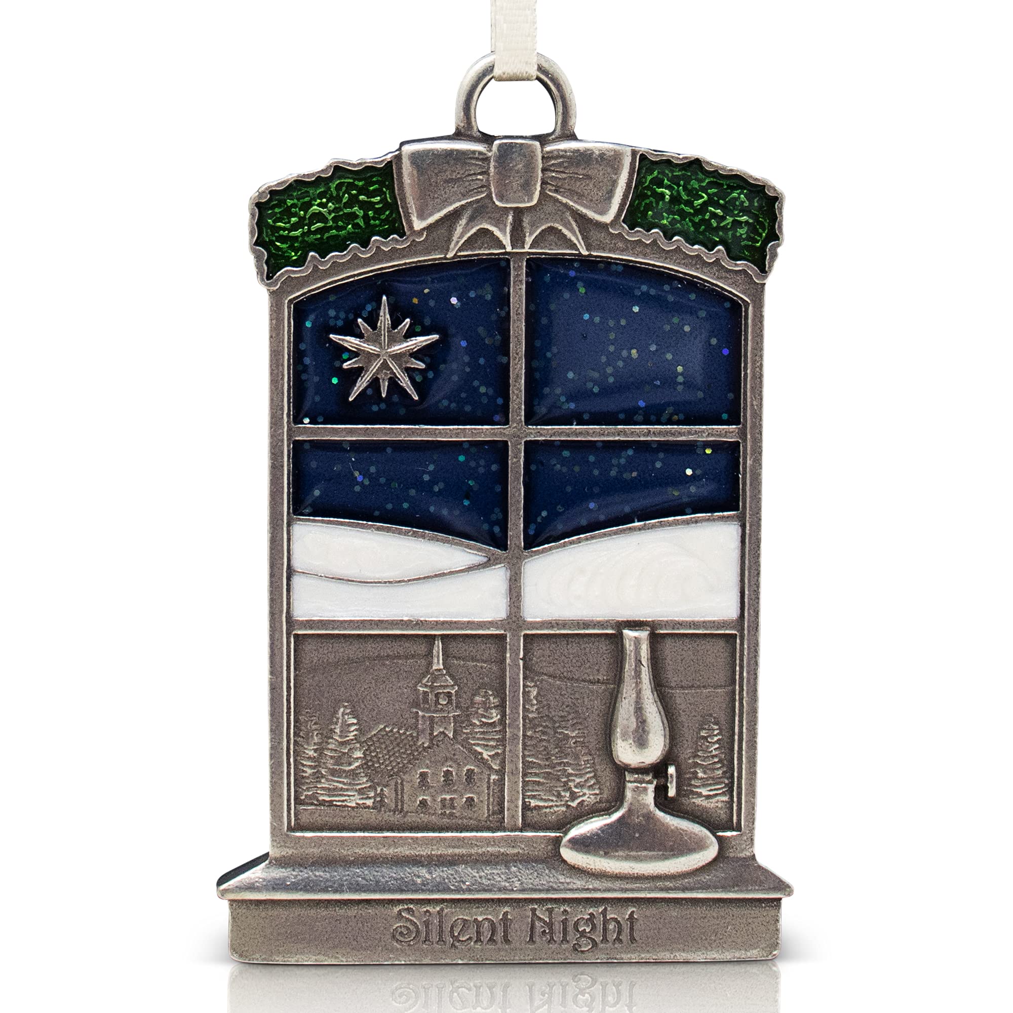DANFORTH - Silent Night 2018 Annual Ornament - Pewter - Handcrafted - 2 3/8 Inches - Made in USA