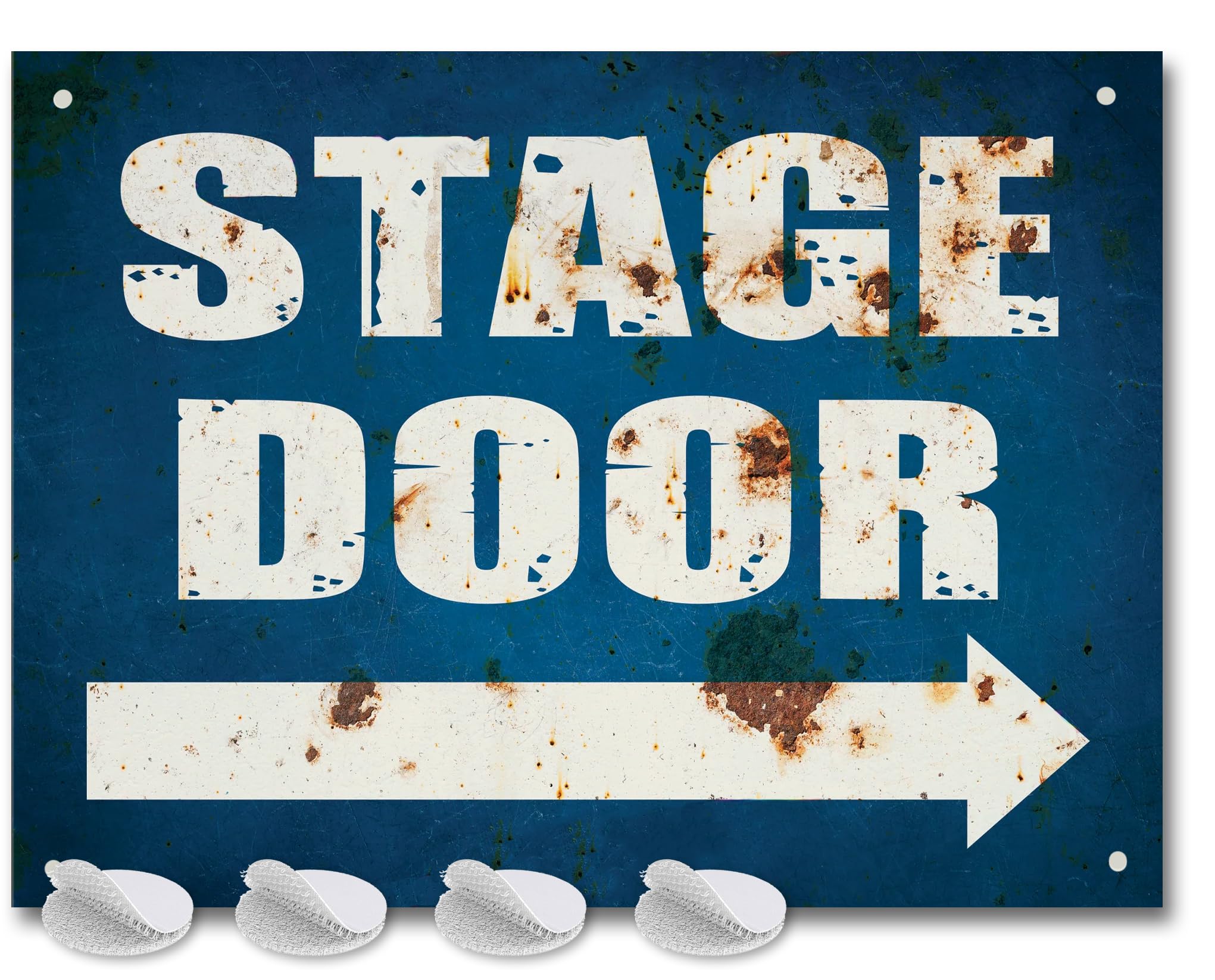 Swift Gift Various Stage Door Vintage Metal Sign | Retro Tin Plaque Wall Art For Theatre Lovers, Actors & Musicals | Classic West End Gift, Rustic Decor For Man Cave, Home Bar, Music Room Or Karaoke Party Backdrop