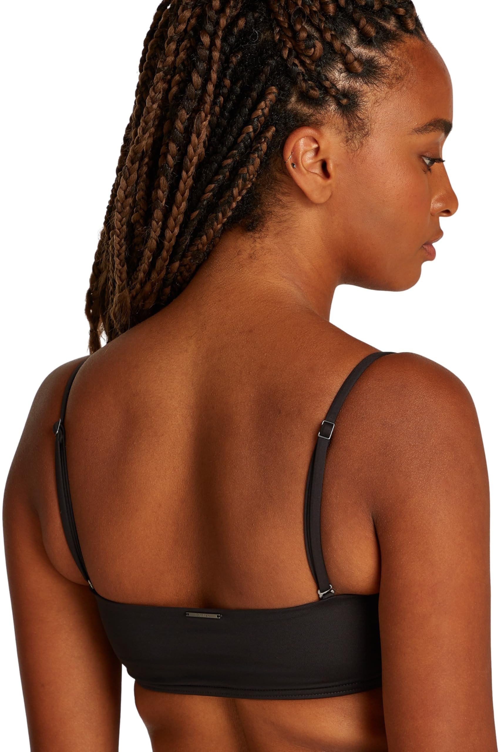 Calvin Klein Top Bikini Tipo Bandeau Mujer con Relleno extraíble