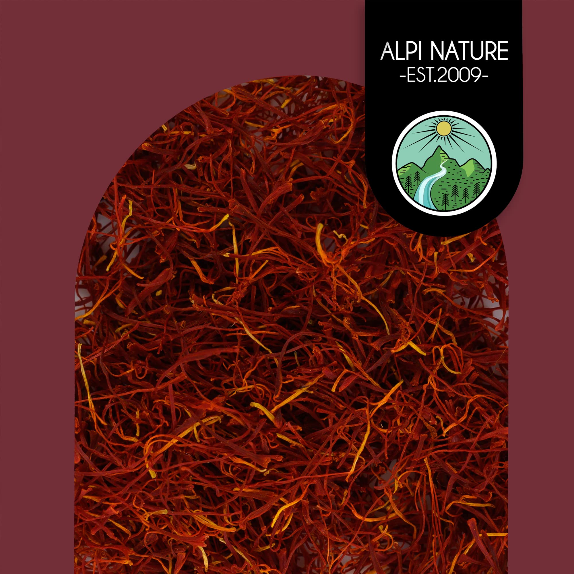 Alpi Nature Azafrán 5g, Azafrán Rojo en Hebras Grado A, Categoría 1 ISO 3632-3