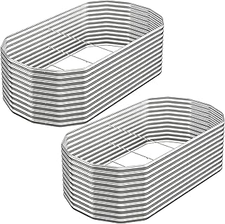 Raised Garden Bed Outdoor Upgrade Oval, 2 Pack Tall 8x4FT Galvanized Ste...