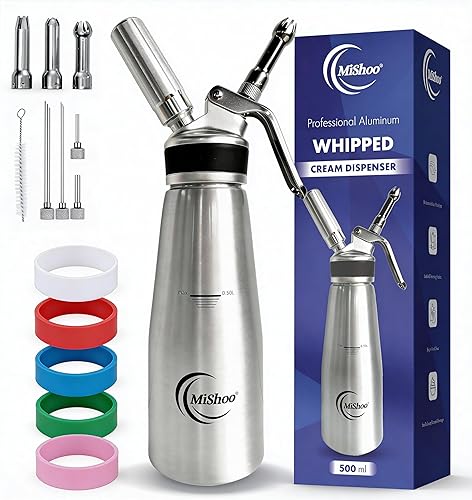 Aluminum Whipped Cream Dispenser 500ml – 1 Pint Cream Whipper