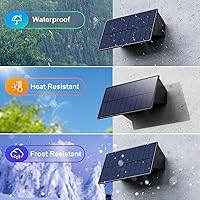 Vista 5 de Paquete de 4 luces de pared alimentadas por energía solar para exteriores arriba y abajo, para montaje en valla, lámparas LED decorativas Blanco