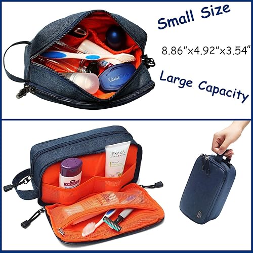 Miniatura 2 de Bolsa de aseo para hombre impermeable organizador bolsa viaje afeitado Dopp kit perfecto accesorio de viaje azul oscuro