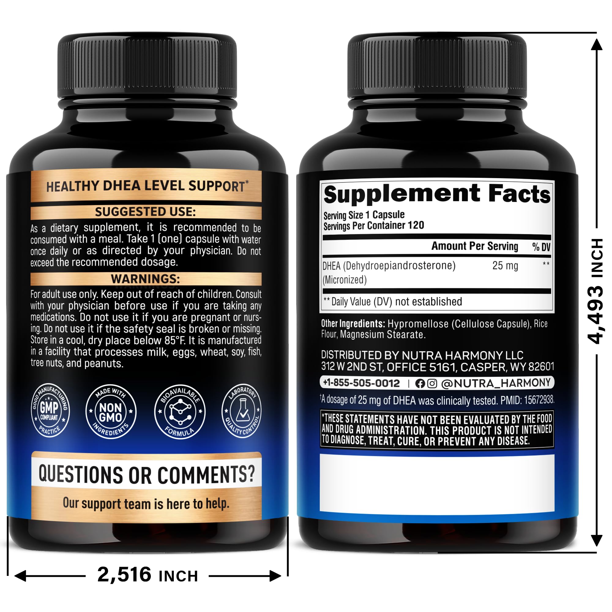 DHEA 25mg - DHEA Supplement for Women - Aging & Hormone Balance - 120 Caps — Amazon image 2