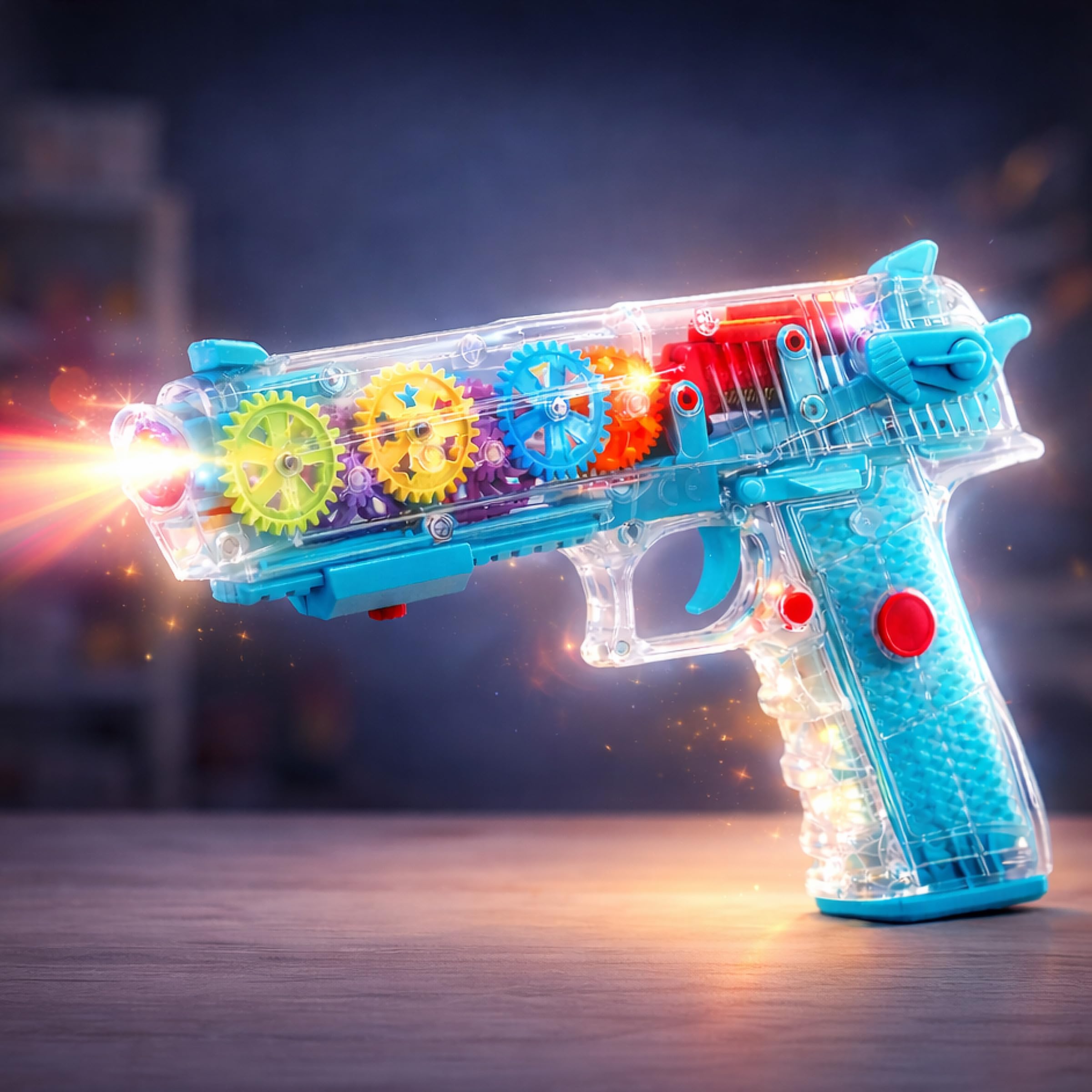 Toyshine Concept Musical and 3D Lights Kids Transparent Gun, Toy for 2 to 5 Year Kids Baby Toy, Multi Color (1 Unit),Gun Toy-picture-10