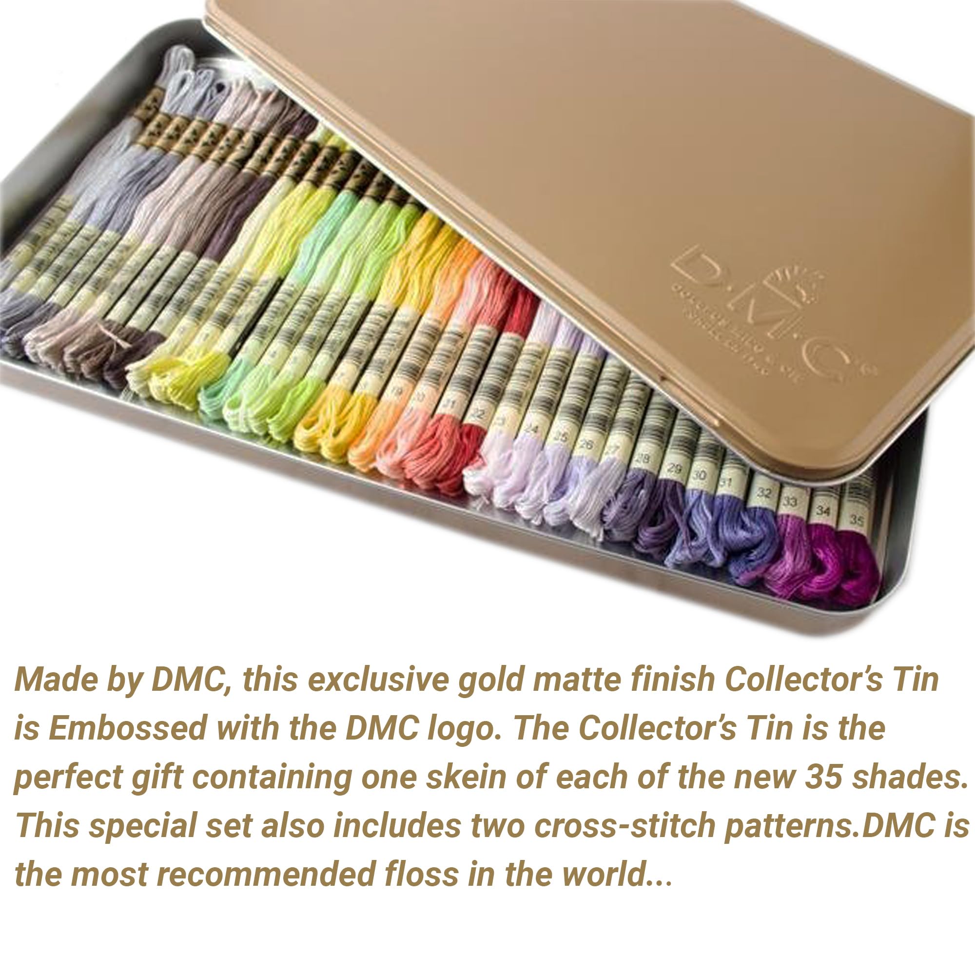 DMC Sticktwist 35 Farben Sammlerdose mit Nadeleinfädler