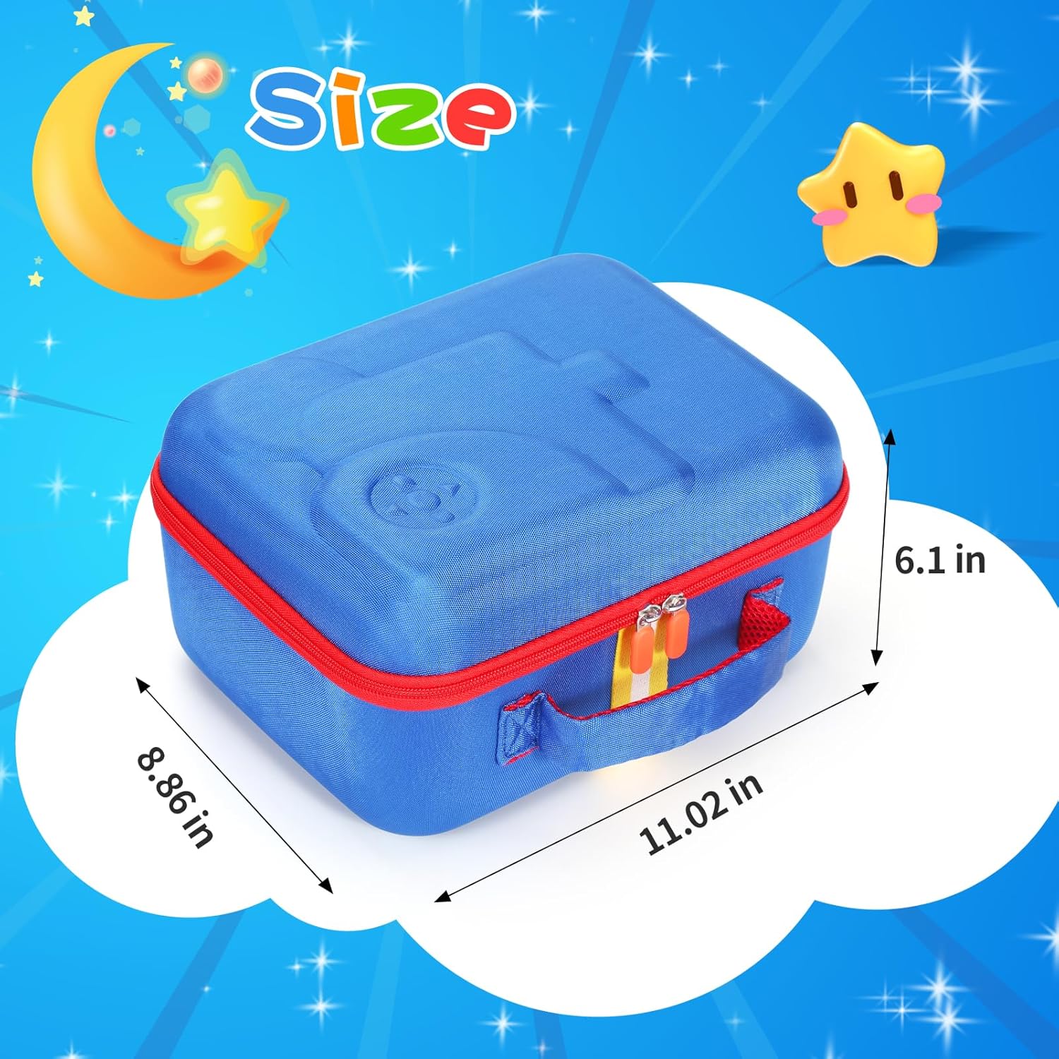 Hard Travel Case Compatible with Little Tikes for Story Dream Machine Books Starter Set, Protective Hard Case Container for Storytime Audio Play Real for Littles Character Collection (Blue)