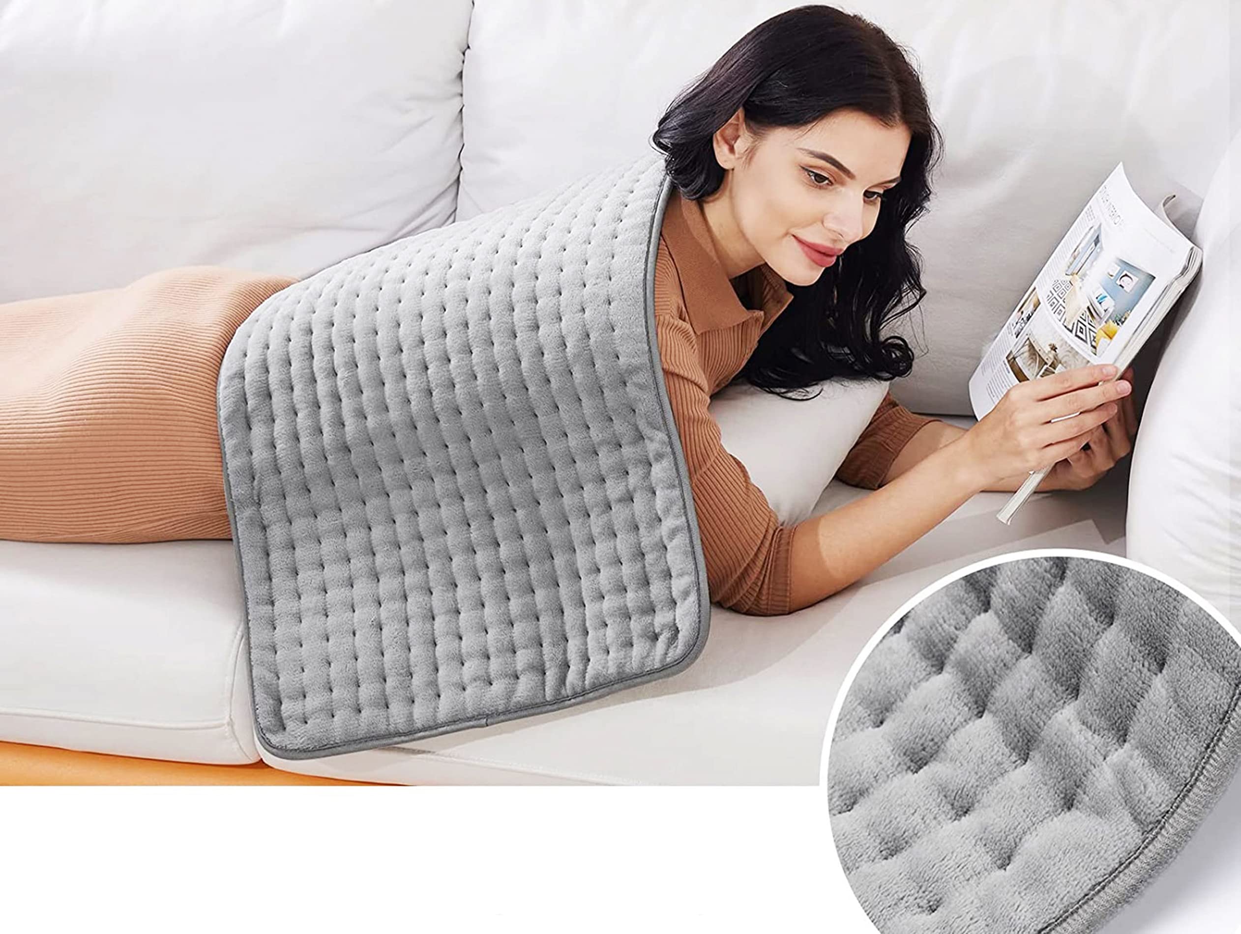 RBS Electric Heating Blanket - Orthopedic Heating Pad Lower Back Heat Therapy with 3 Temperature Settings for Lower Back, Knee, Shoulder, Cramps, and Neck (B0BPJYSQHH) Amazon Price History, Amazon Price Tracker