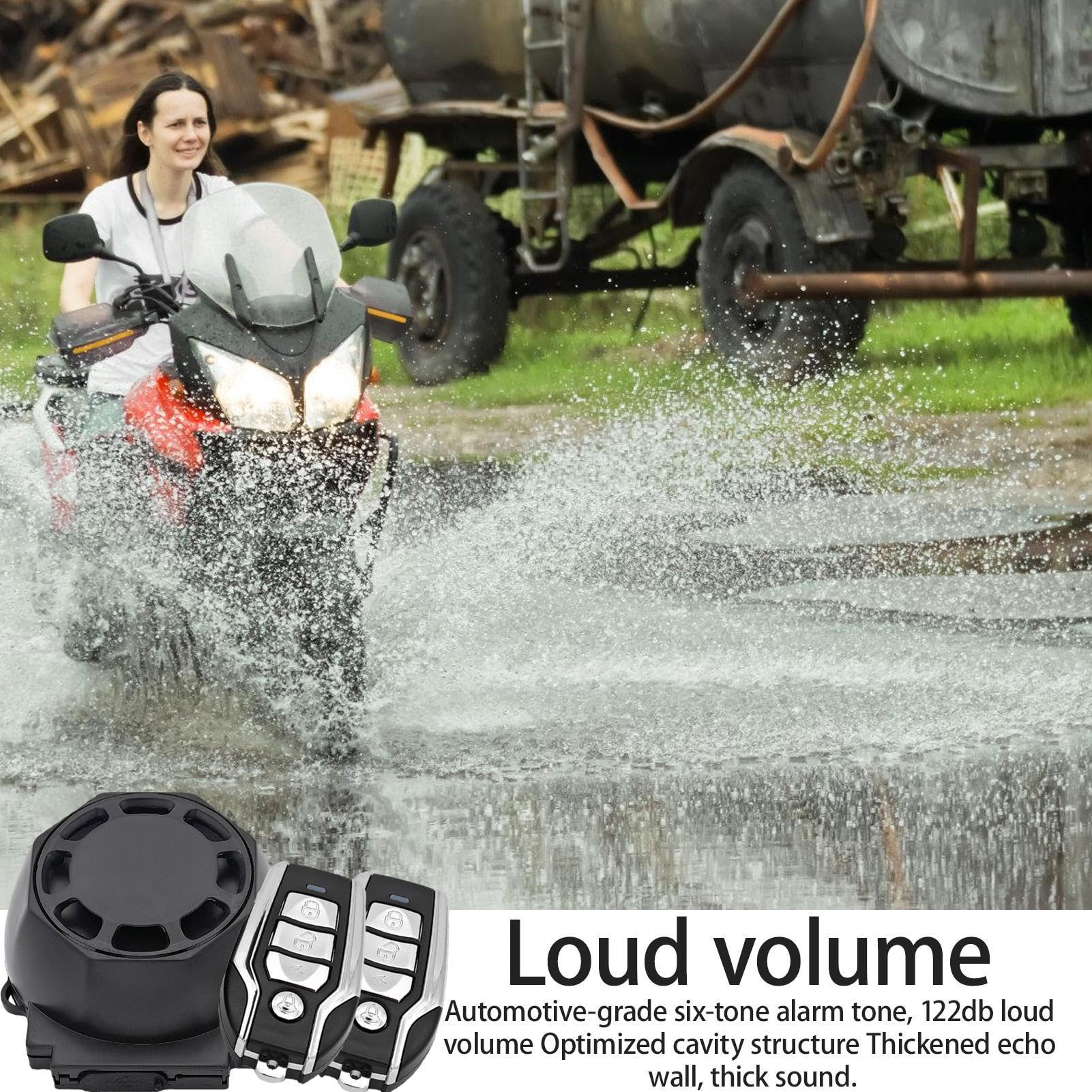 Allarme Moto | Allarme di sicurezza remoto senza F - di allarme di | sicurezza ricaricabile 122db per allarme bici elettrica