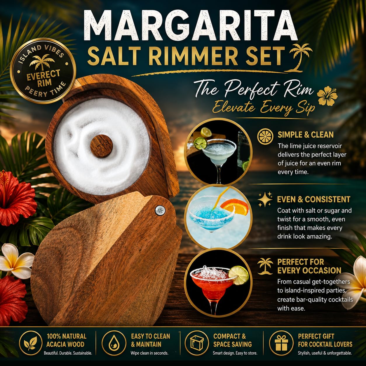 Margarita Salt Rimmer Set - Elevate Your Cocktails -7 Margarita Salt Rimmer Set - Elevate Your Cocktails -7