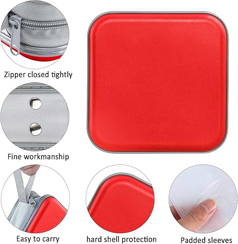 Miniatura 56 de Funda para CD, capacidad para 40 unidades, para CD/DVD, cartera, de plástico duro, DVD, carpetas de almacenamiento para automóvil, hogar, oficina,