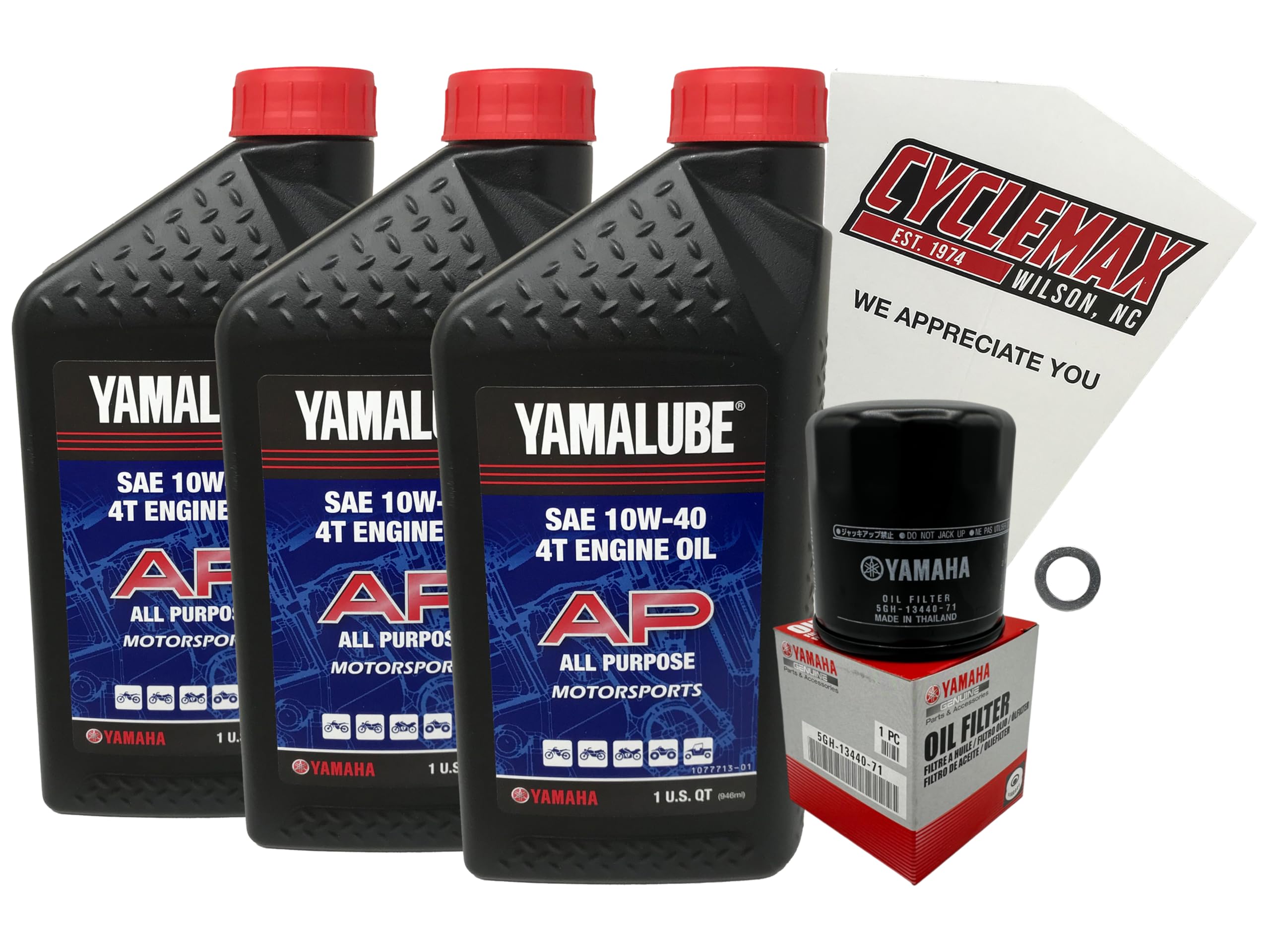 Cyclemax Standard Yamalube Oil Change Kit compatible with 2003-2006 Yamaha KODIAK 400