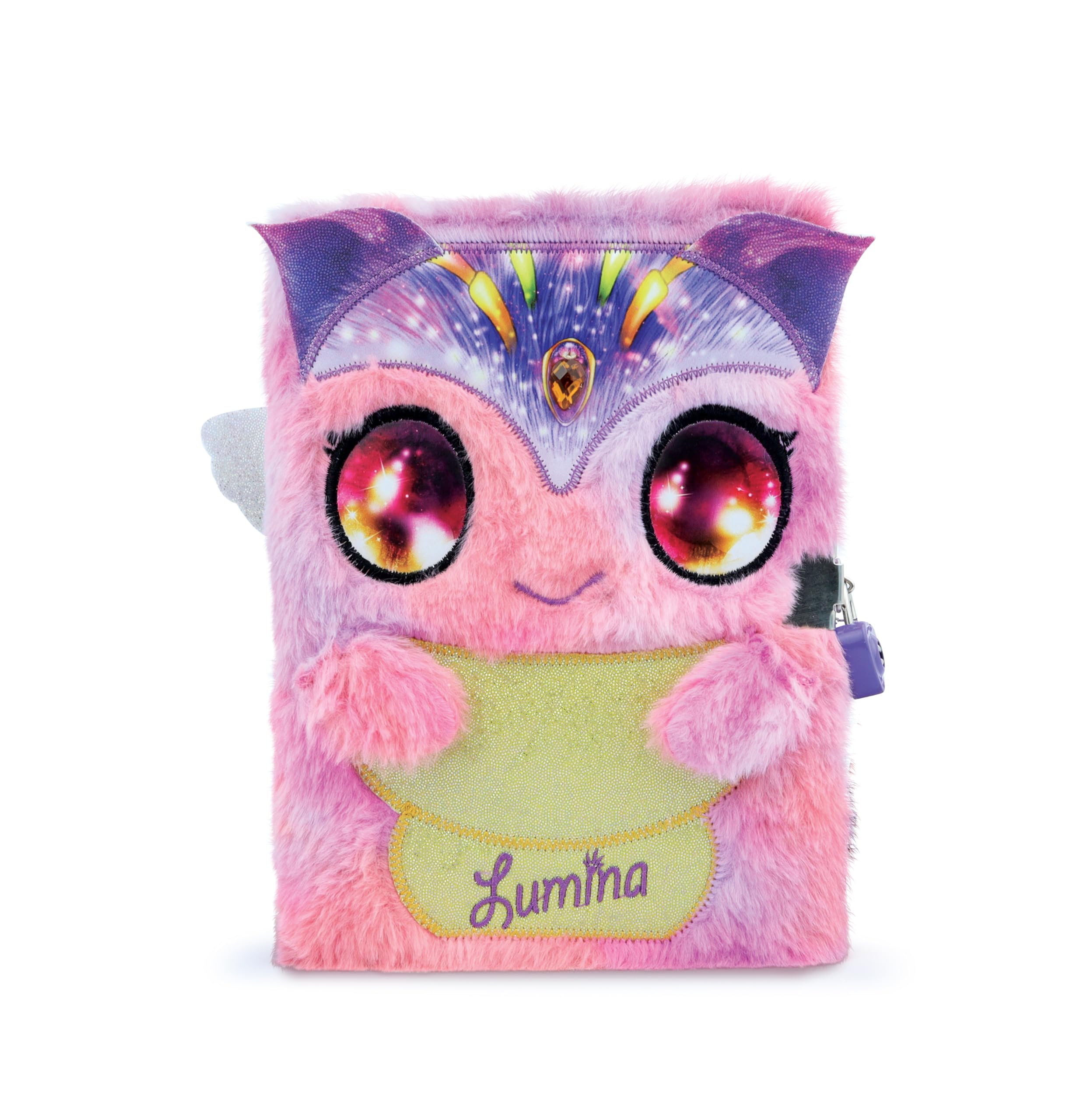 Nebulous Stars – Lumina Soft Plush Locked Secret Diary! Writing Journal Lined Pages Notebook 100-pages for Girl’s