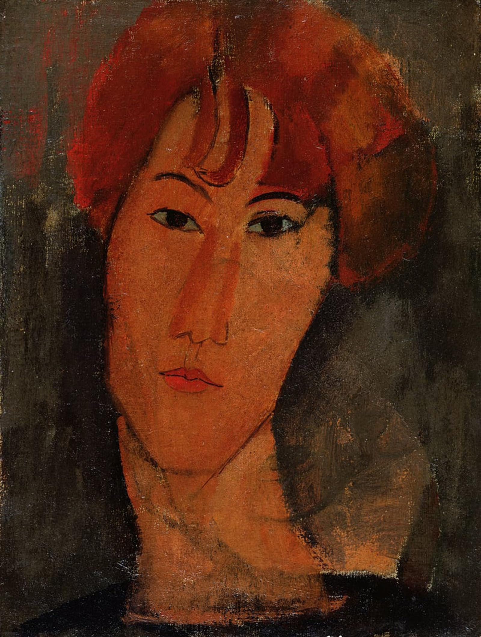 HRJUBWREE Retro Picture Art Painting Wall Poster Portrait of Pardy by Amedeo Modigliani Vintage Art Print for Home Decor 60x90cm