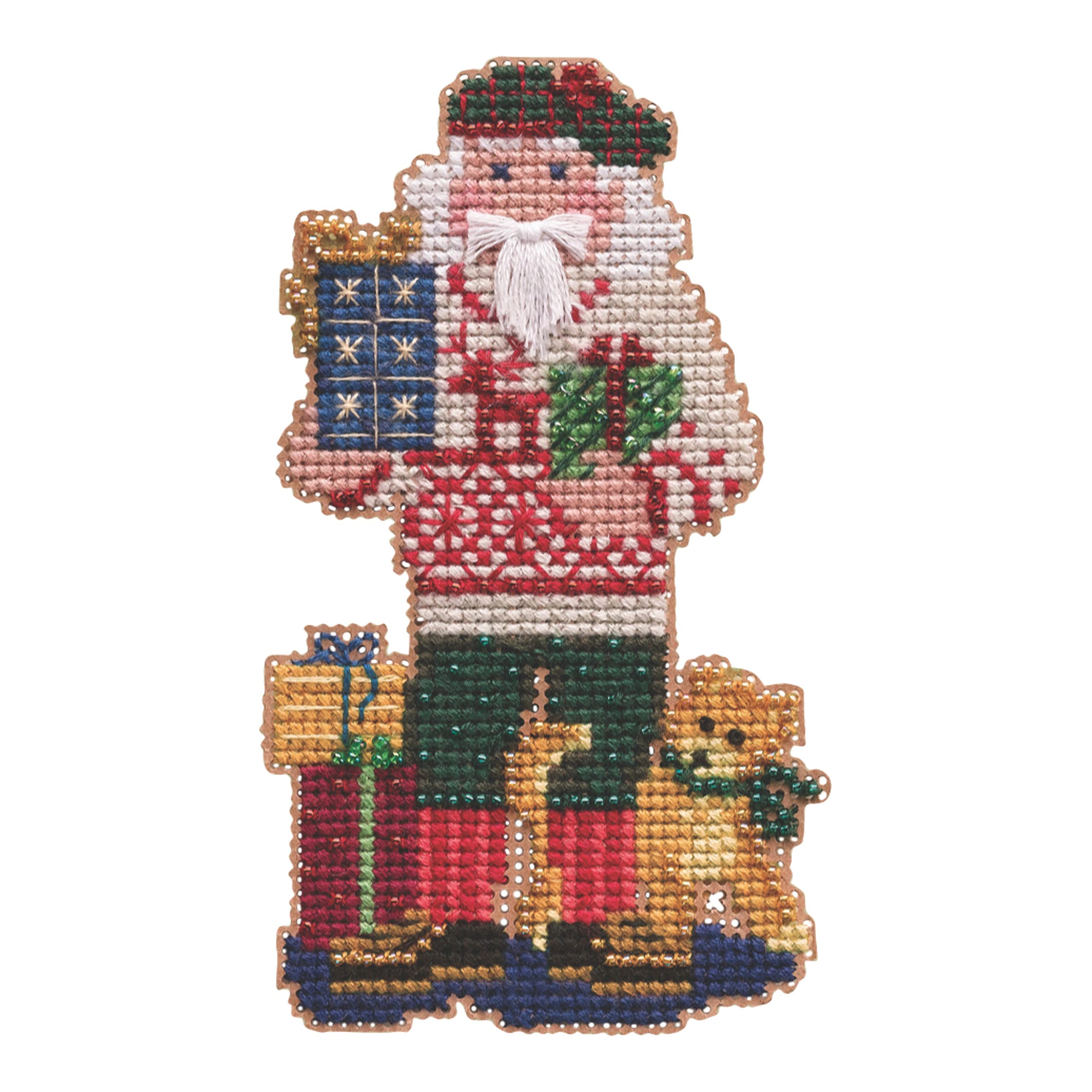 Kit broderie perle suspension cadeau / boucle, recto et verso