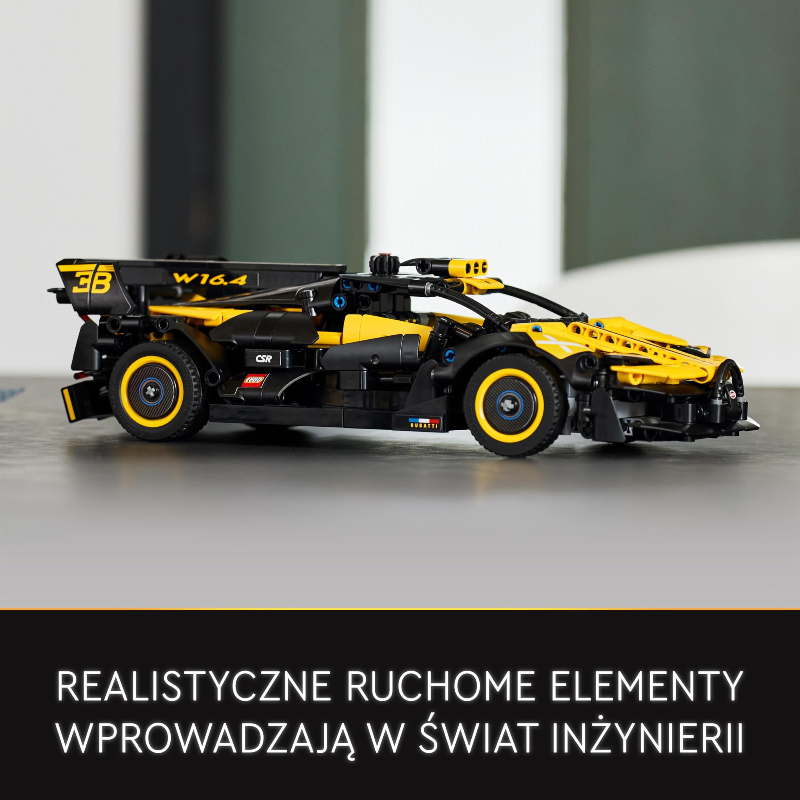 LEGO Technic Bolid Bugatti Wyścigówka z Klocków, Kreatywne Zabawki Inżynieryjne, Kultowy Samochód Sportowy do Budowania z Klocków dla Kolekcjonerów, Pomysł na Prezent dla Dziecka, 42151