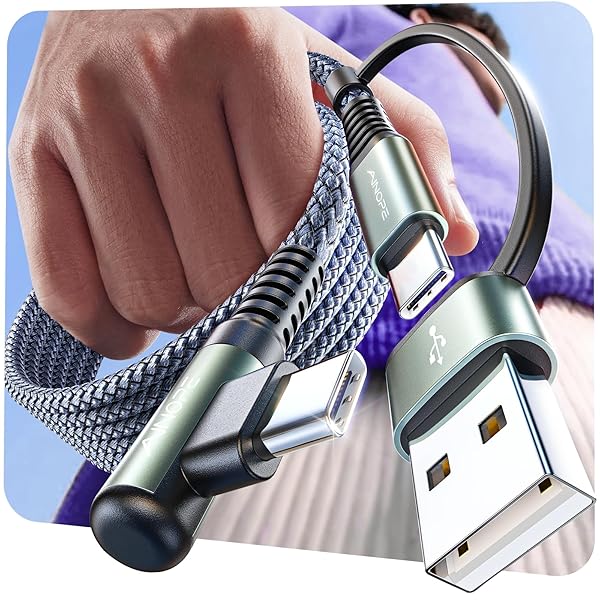 AINOPE USB C Cale for Carplay Fast Charger Cord,60W Charging Cable for iPad Charger and U SB C to USB C Devices,Right Angle Type C Cord Carplay Cable fit iPhone 16 Pro Series,1 Pack 3.3Ft Grey