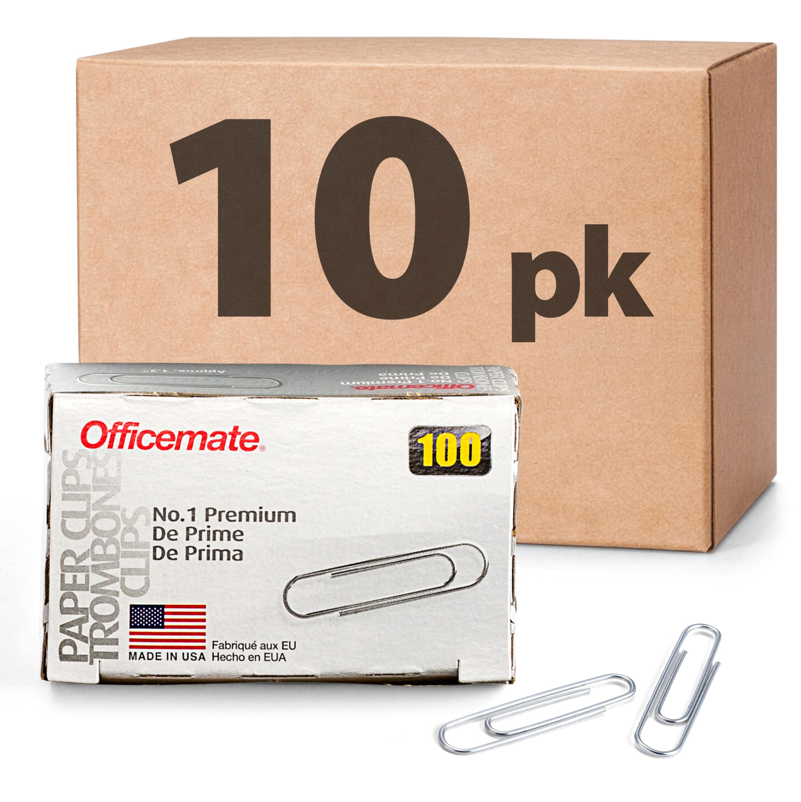 Officemate Premium #1 Paper Clips, 1,000 Paper Clips (10 Boxes of 100 Each) (99916) image 3