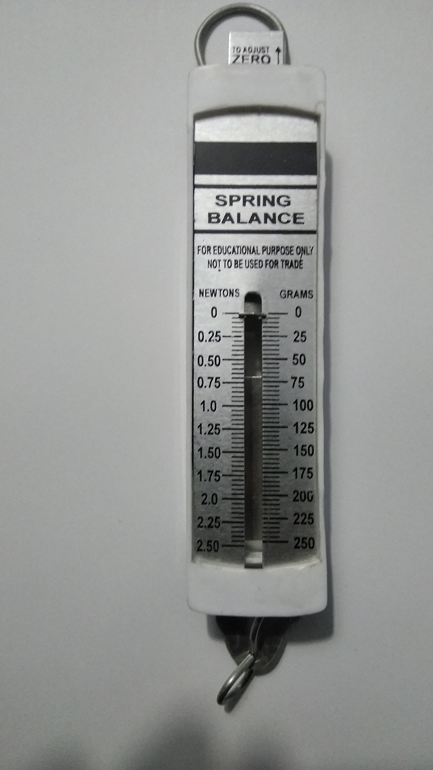Flat Spring Balance - Dual Transparent Scale, 250g / (2.5N)