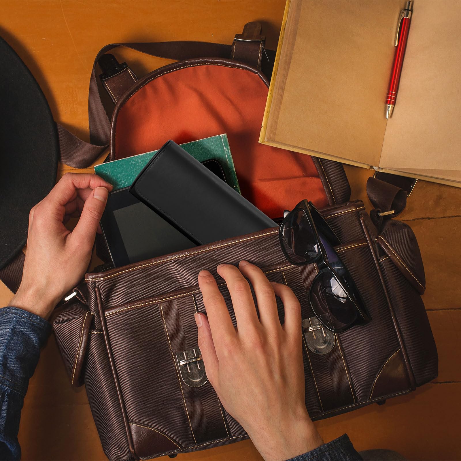 BAIGIO Reloj Rollo Caja de Reloj de Viaje 3 Relojes Caja de Viaje para Relojes Caja de Transporte de Viaje, Negro