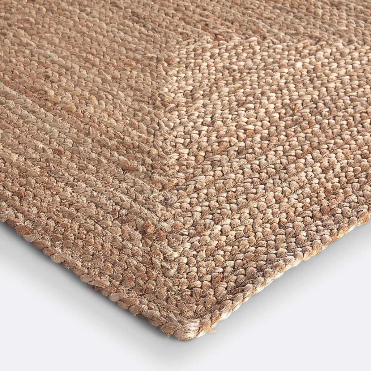 Alfombra de Yute Natural Trenzada a Mano con Forma Rectangular para Pasillo, Sala de Estar, salón, habitacón, decoración de área 100% Fibra Natural. (60x110cm)