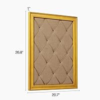 Vista 2 de Vision Board - Tablero de anuncios de lino, marco de madera, tableros de pines de 21 x 27 pulgadas, tableros de corcho grandes para paredes, tablero