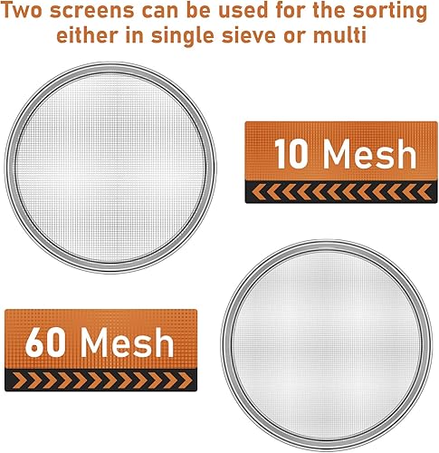 Miniatura 2 de Máquina automática de la coctelera del tamiz, tamiz vibratorio del acero inoxidable 110V con 10 y 60 pantallas de malla para la harina y los polvos