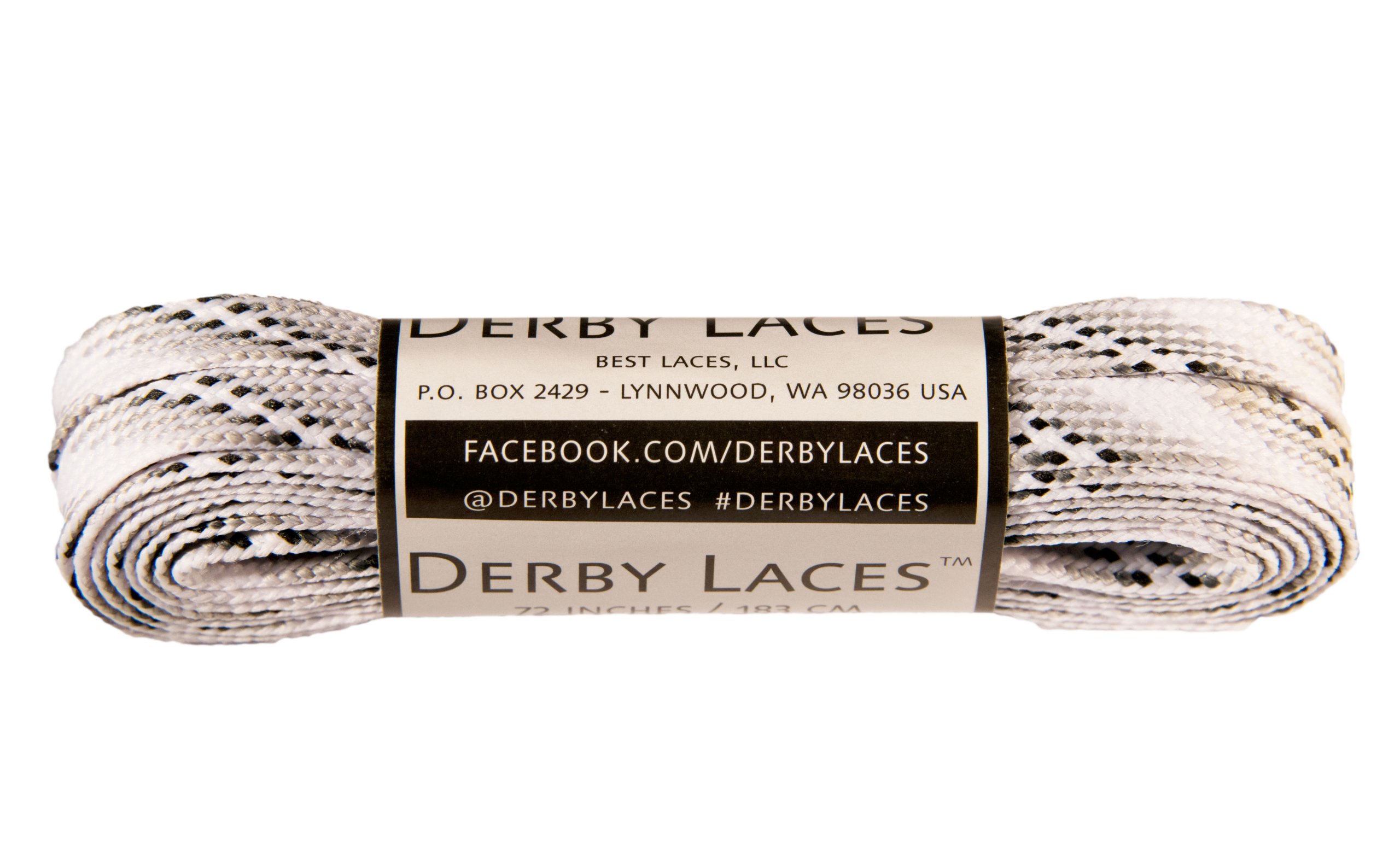 Derby Laces Smoke 72 Inch Waxed Skate Lace for Roller Derby, Hockey and Ice Skates, and Boots