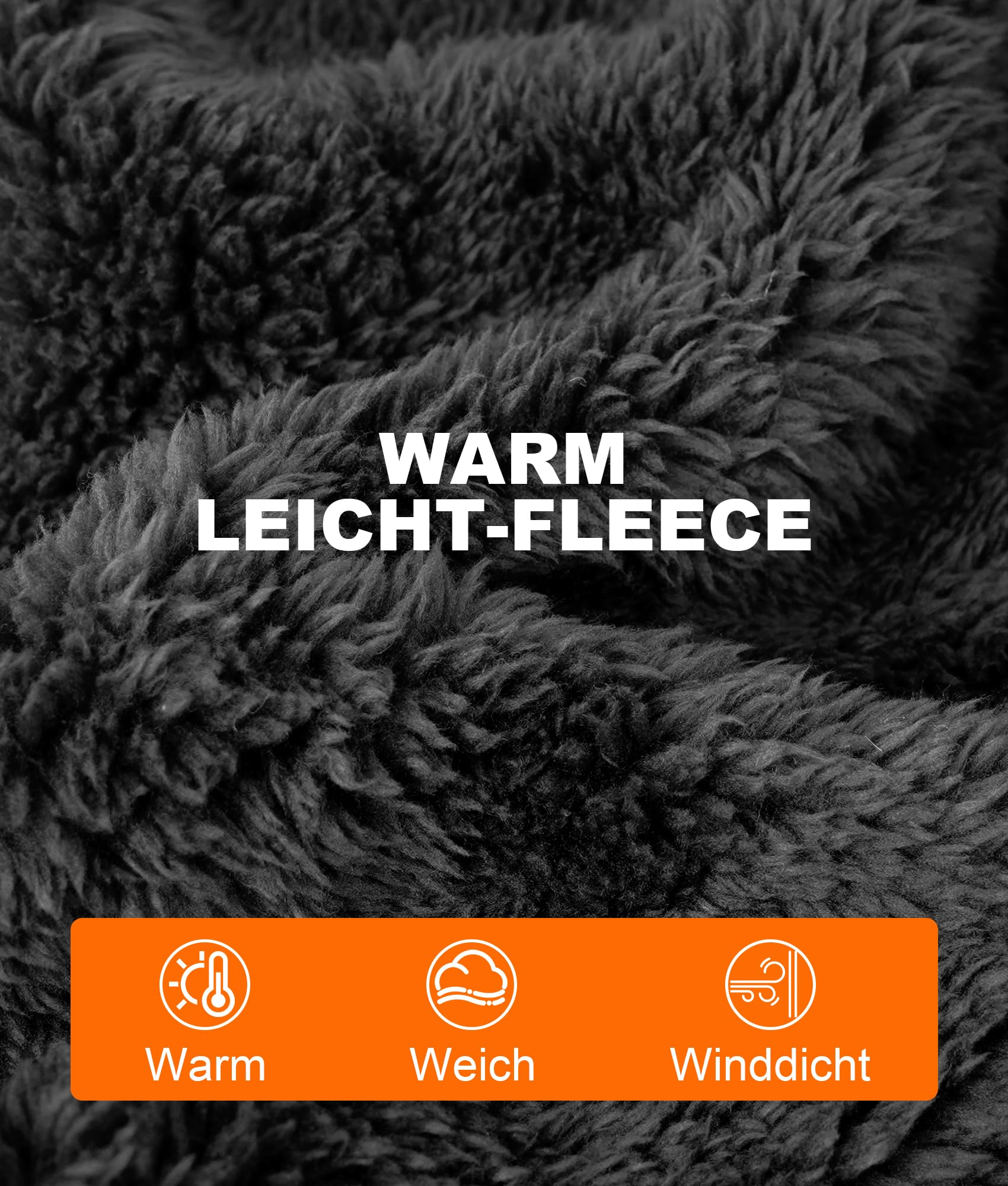 Cagoule en peluche pour femme - Pour l'hiver - Chaude - En polaire thermique - Pour le ski et le cyclisme