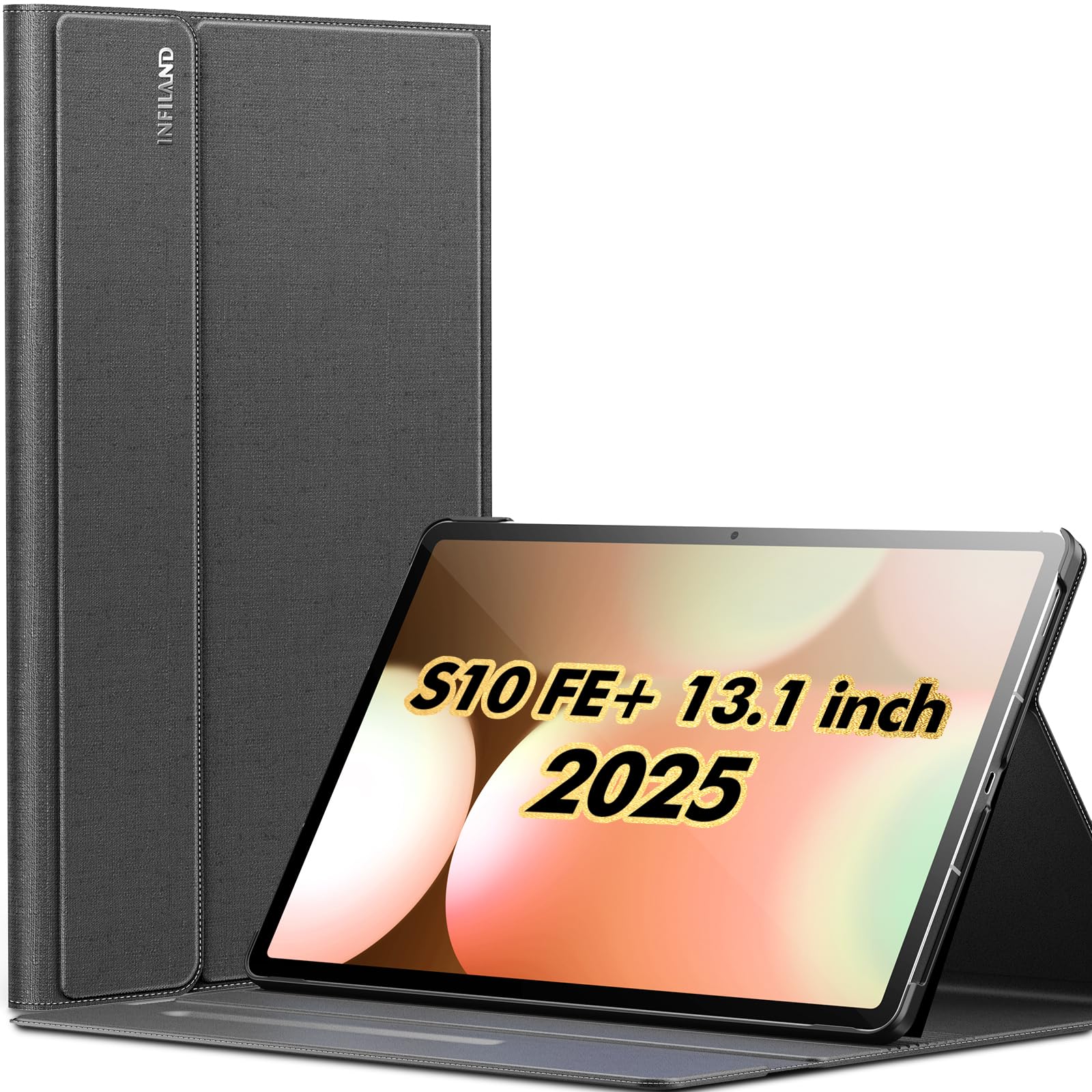 INFILAND Case for Samsung Galaxy Tab S10 FE Plus 5G, Slim Multi-Angle Stand Cover with S Pen Holder for Galaxy Tab S10 FE+ 13.1 Inch (SM-X620/SM-X626B