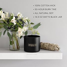 Benevolence LA Pine Wood Scented Candles | 14.5 oz Christmas Candles for Women | 45 Hour Burn Pine Scented Candles for Home | Holiday Candles | Pine Scent Aromatherapy Candles