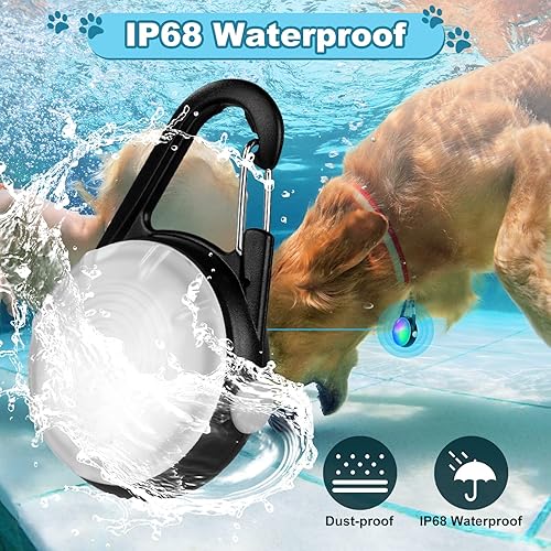 Miniatura 4 de Luces de perro con 4 modos para caminar por la noche luz impermeable IP68 luces de collar de perro recargables de alta capacidad para la noche