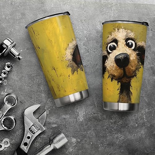 Miniatura 2 de Regalos de caniche de 20 onzas para los amantes del caniche, regalos de café para los amantes del café, genial, divertido, lindo vaso de caniche de