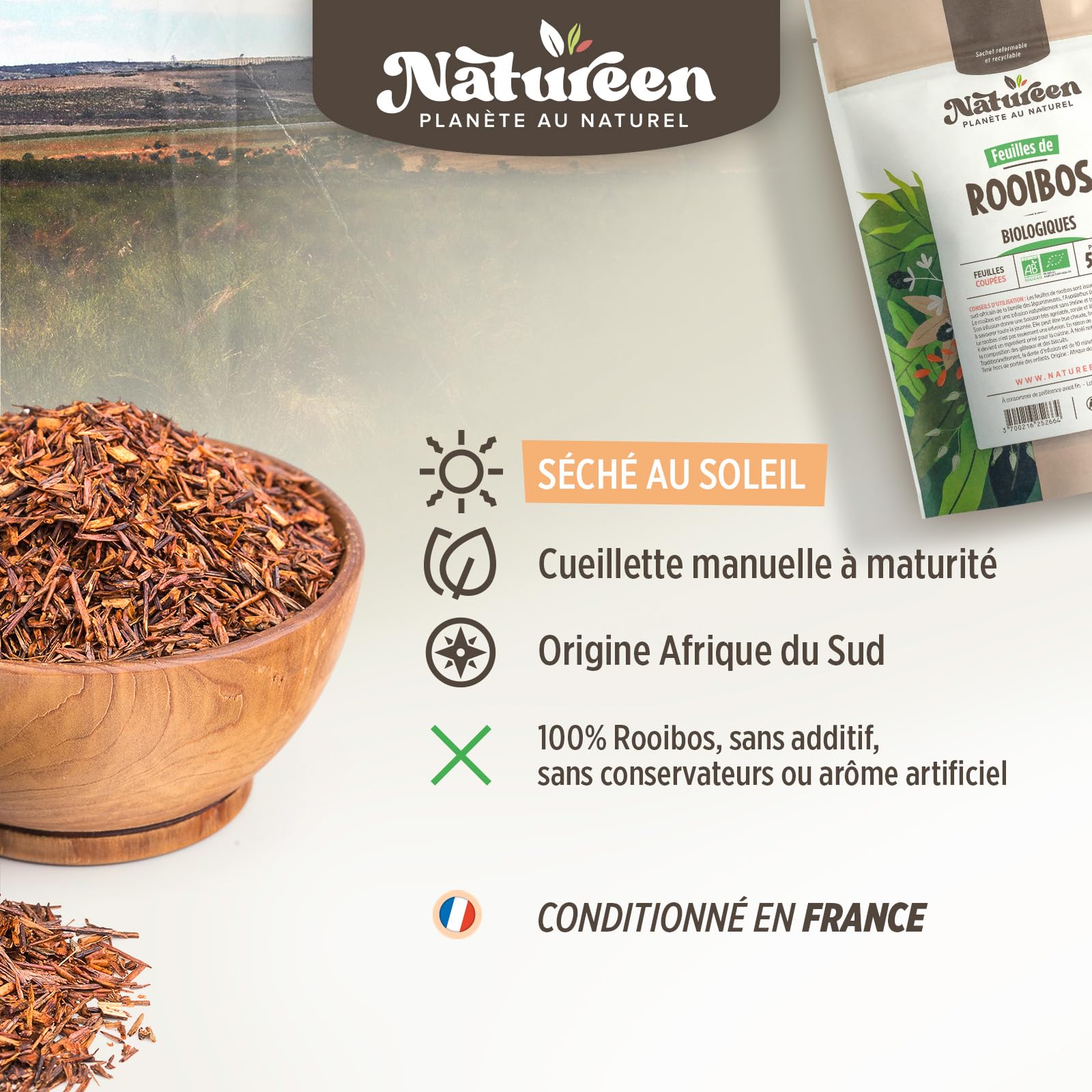 Rooibos Bio (Thé Rouge) - 500g