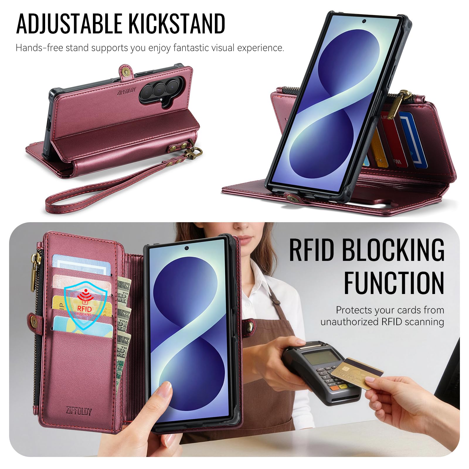Per Galaxy Z Fold 8 Ultra - Custodia per telefono a portafoglio