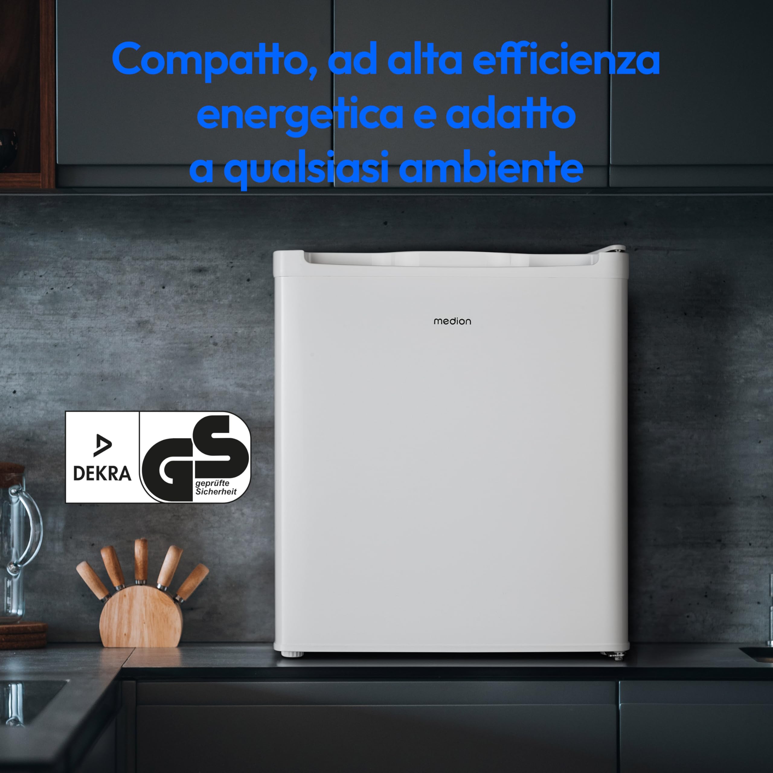 Mini congelatore MEDION (capacità 33 litri, altezza 51 cm, piedini regolabili in altezza, maniglia incassata, impostazione manuale della temperatura, valutazione 4 stelle, MD37675)