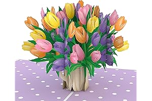 Tulip Paper Flowers Pop Up Card: A Blooming Bouquet of Gratitude