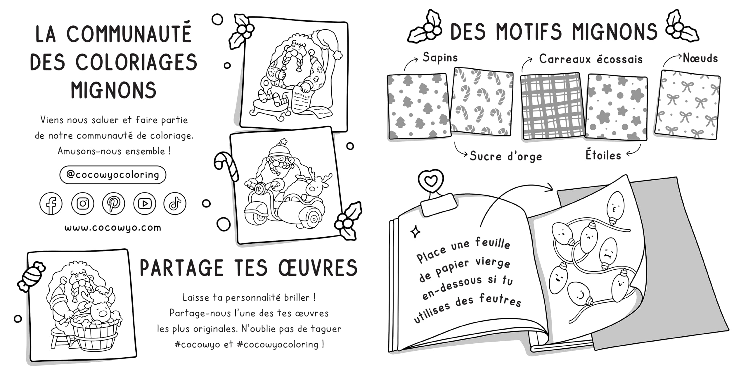 Un Noël tout doux avec Coco Wyo - Cosy colo: Coloriages mignons et cosy