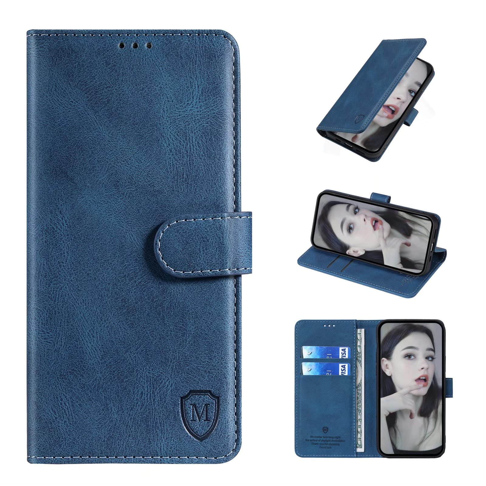 Custodia A Portafoglio In Pelle PU Con Supporto Per Vivo Y33s 4G, Flip Cover Con Magnetica, Slot Per Schede E Tasche, Colore Marrone, Antiurto - 4
