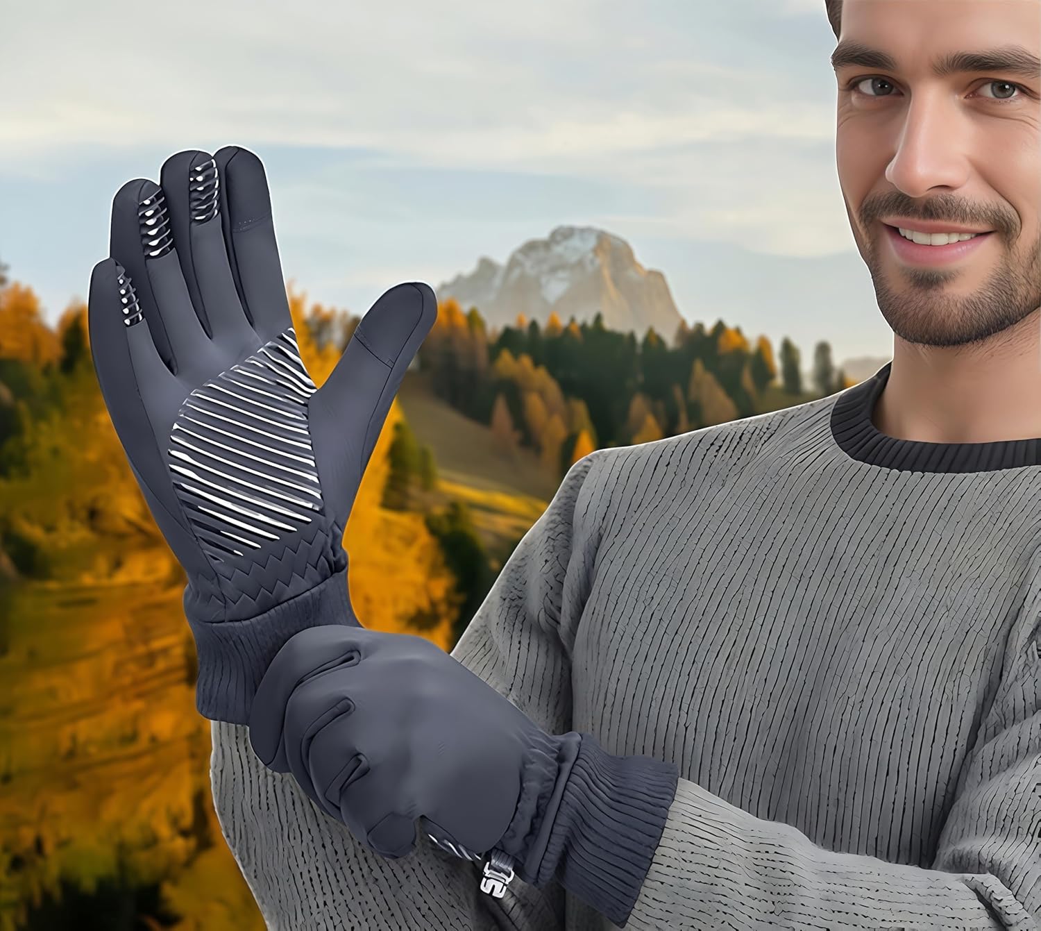 Winter Gloves for Women and Men: Water Resistant Thermal Gloves for Running, Hiking, Cold Weather Touchscreen Gloves for Snow, Outdoor Work - Image 9