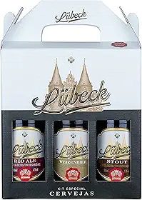 Kit Lübeck 3 Und 1 Weizenbier - 1 Stout - 1 Red Ale Lübeck Cerveja - Packs de Craft Beer