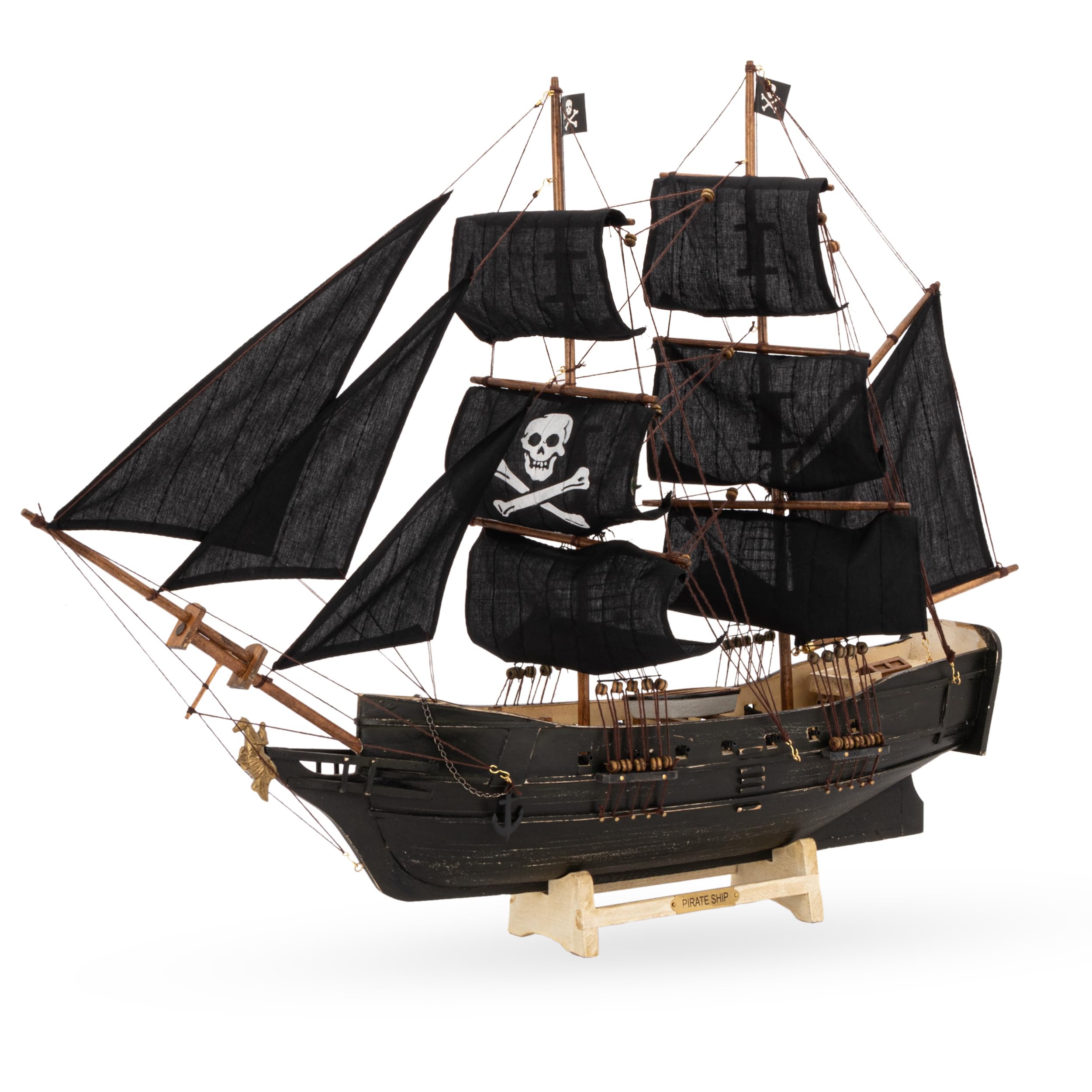 NKlaus Barco pirata náutico, 78 x 60 cm, madera, decoración marítima, velero 14953