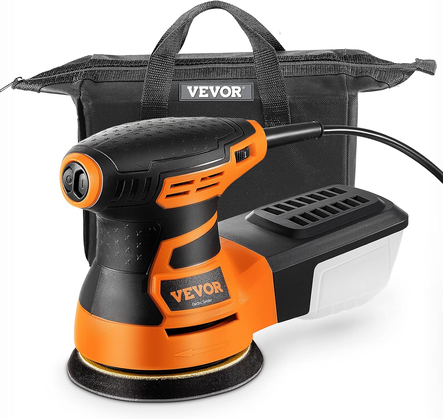 VEVOR Random Orbit Sander, 3A 350W Orbital Sander, 6 Speeds 13000 OPM 5