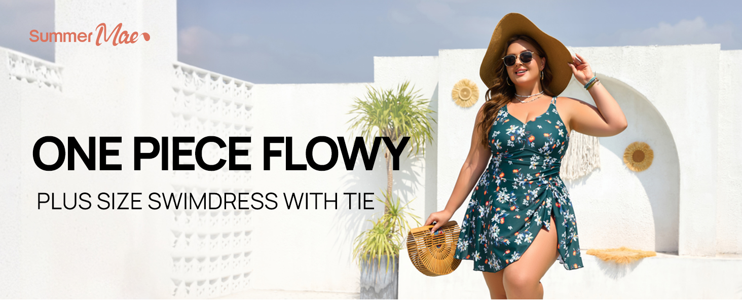 Arolina Women's Plus Size Swimsuit Tummy Control Bathing - View #2