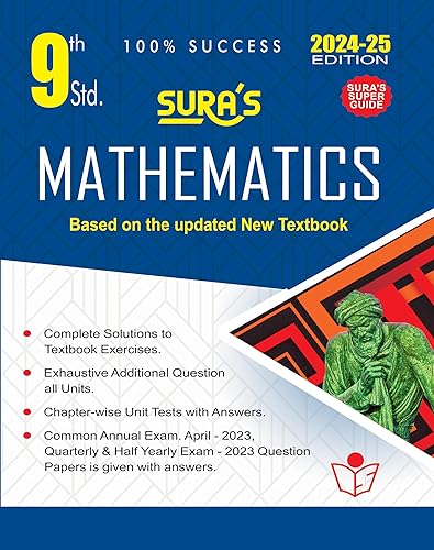 SURA`S 9th Standard Guide Mathematics English Medium Full Year Exam Guide 2024-25 Edition