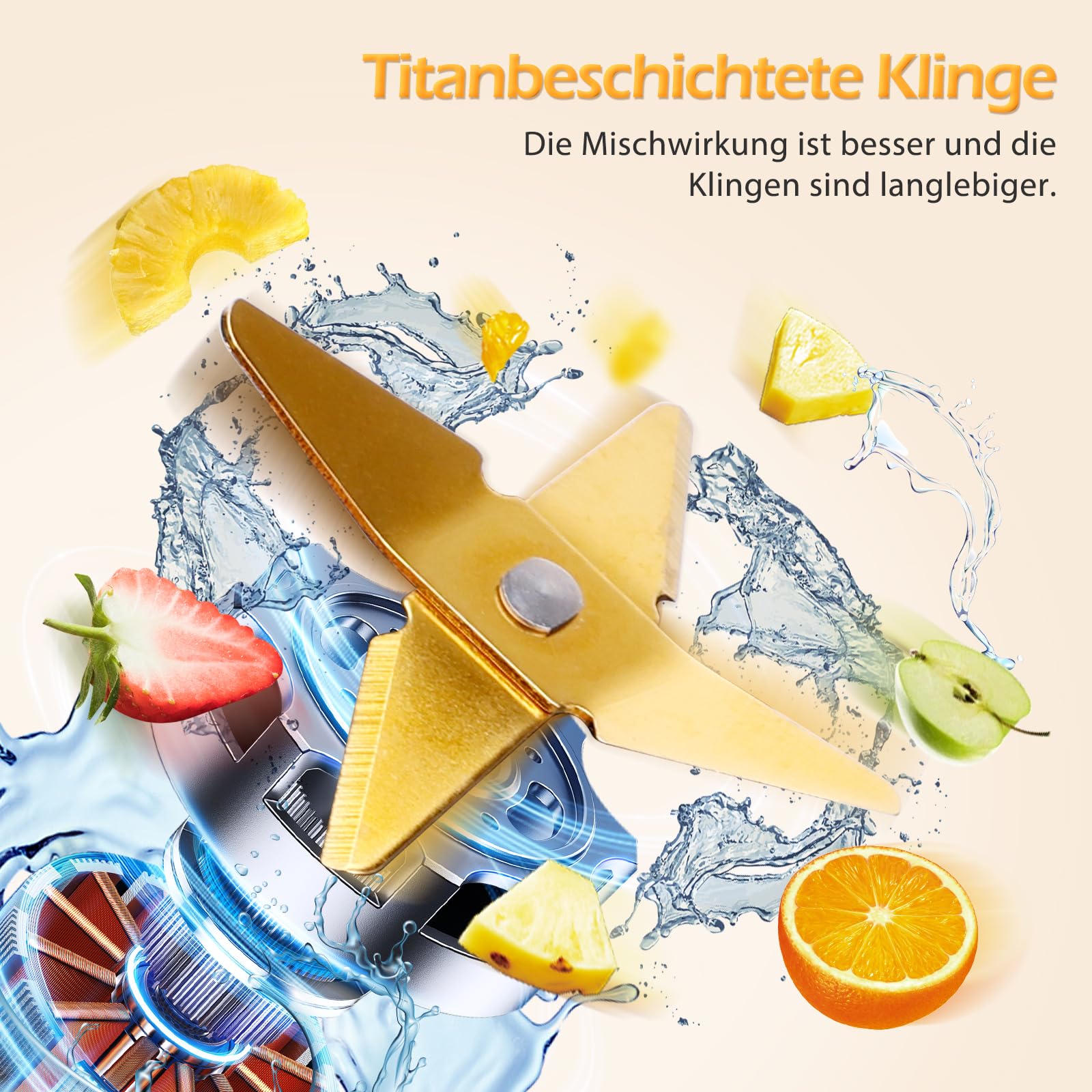 Aigostar Swift - Standmixer und Smoothie Maker, 1.5 Liter Glasbehälter, Titanbeschichteten Klingen, Ice Crush Funktion, 2 Geschwindigkeiten + Pulse, Spülmaschinenfeste Teile, 800W, Schwarz