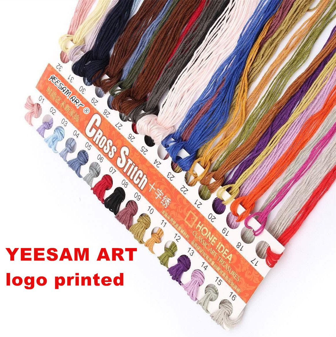 YEESAM ART Kit Punto Cruz Con Estampado