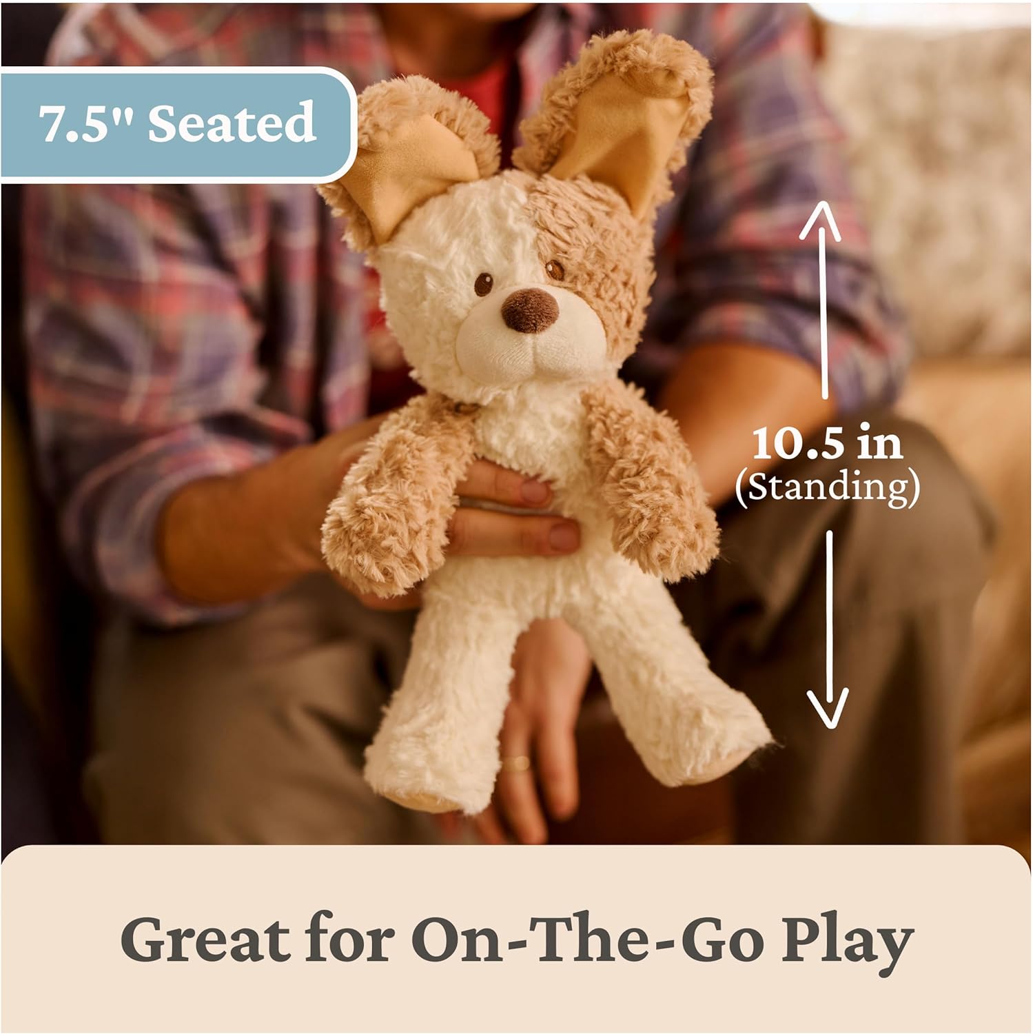 GUND Baby Peek-a-Boo Peeki Puppy Plush, Dog Stuffed Animal, Baby Toy for Ages 0 and Up, Brown/Cream, 7" - Image 3